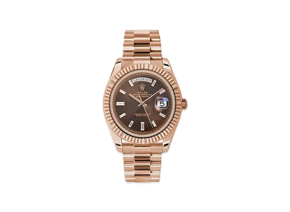 ROLEX Day-Date 40 Chocolate Brown Dial 10P Diamonds 228235A