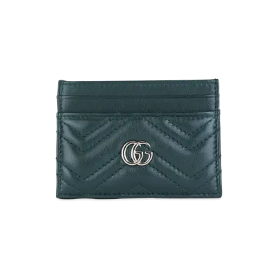 GUCCI Women's 'GG Marmont' Card Holder "Green"