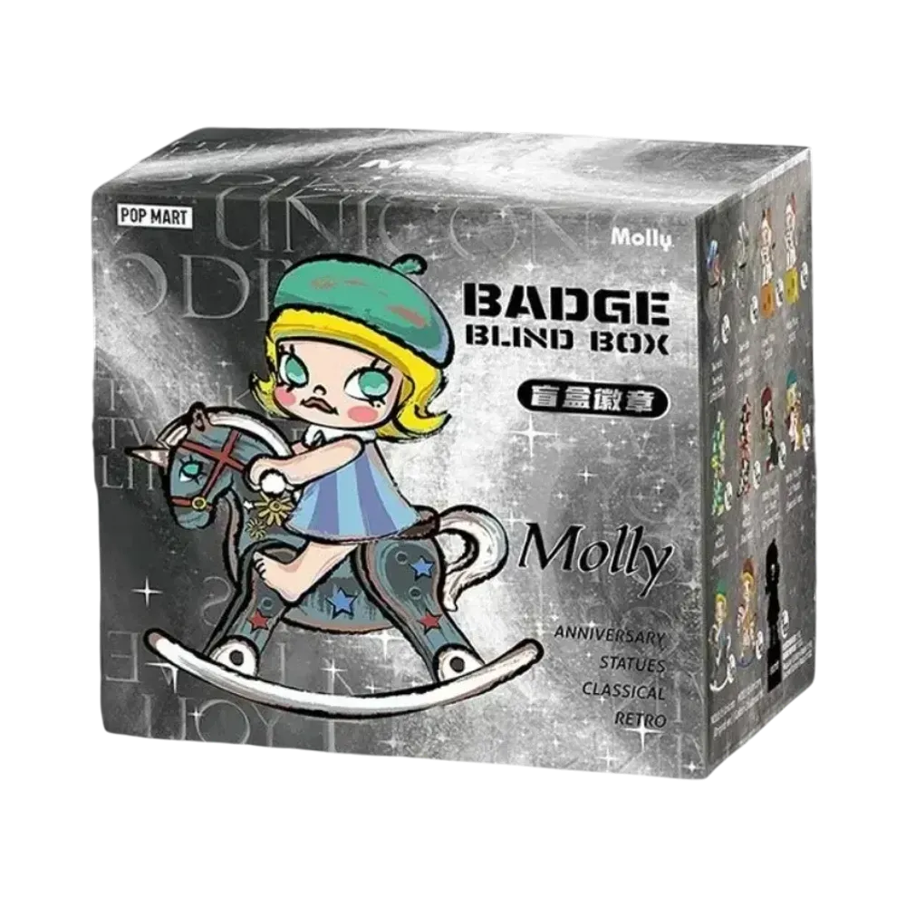 POP MART MOLLY Anniversary Statues Classical Retro Series Badge [Piece]