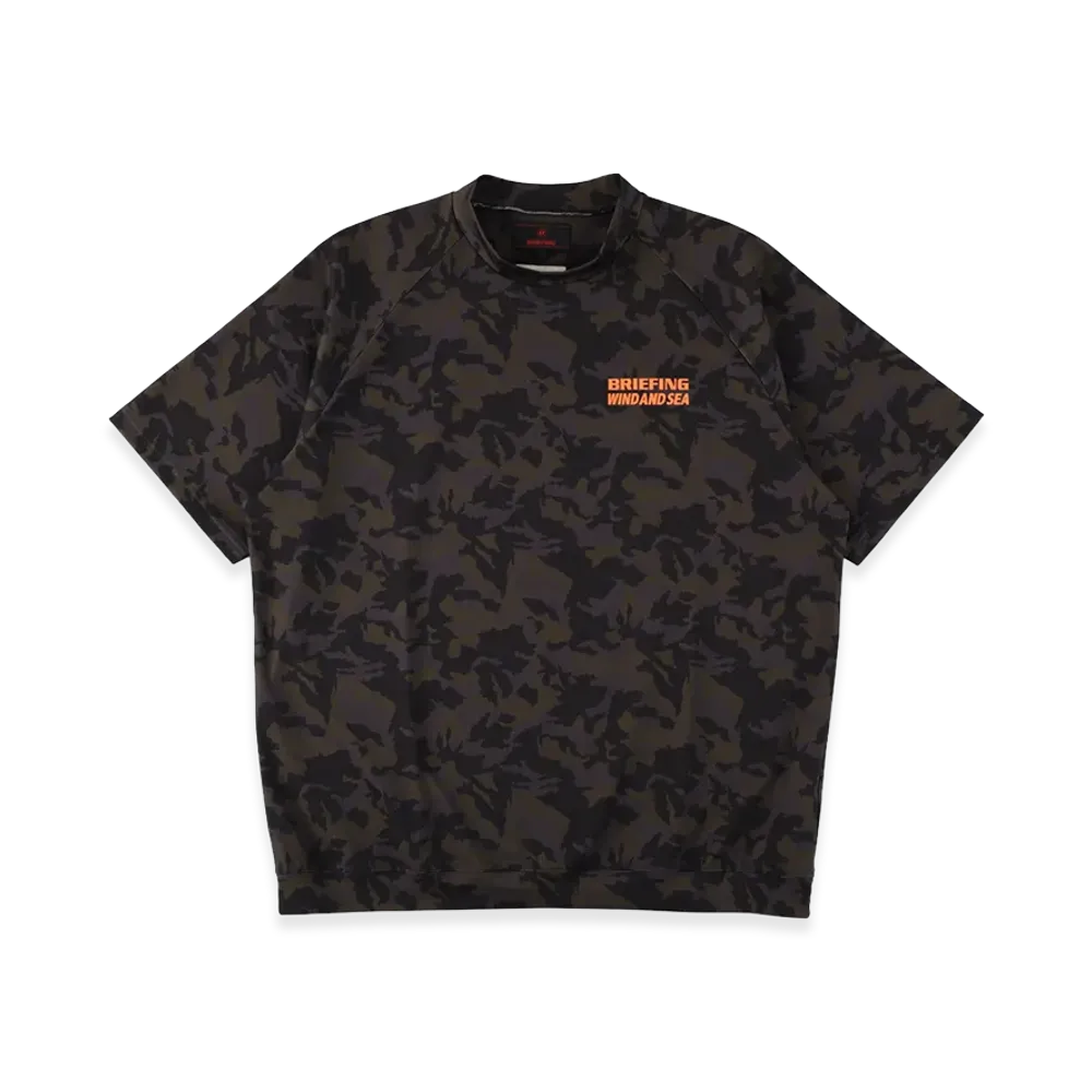 WIND AND SEA x BRIEFING GOLF Mock Neck Tee "Camo"