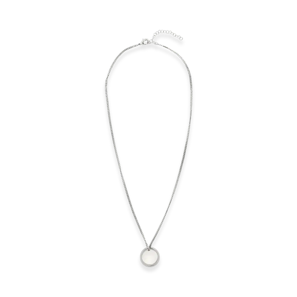 MM6 Maison Margiela Numeric Minimal Signature Pendant Ring Necklace "Silver"