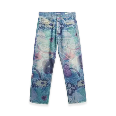 OUR LEGACY Third Cut "Digital Chalk Flower Denim"