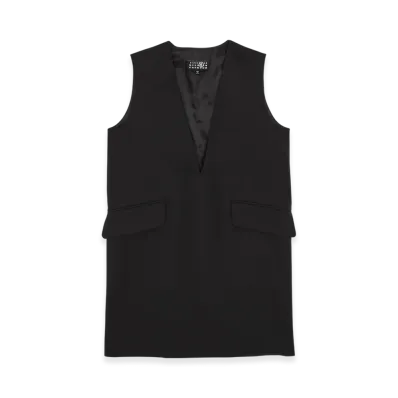 MM6 Maison Margiela Women's Tailored Wool Mini Dress "Black"