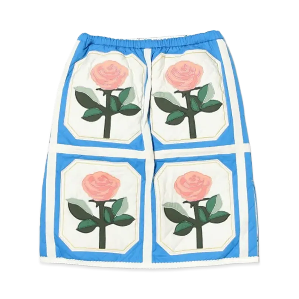 BEAMS COUTURE x RURU MARY'S Reversible Quilted Skirt "Blue"