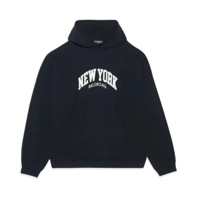 BALENCIAGA Cities New York Wide Fit Hoodie "Black"
