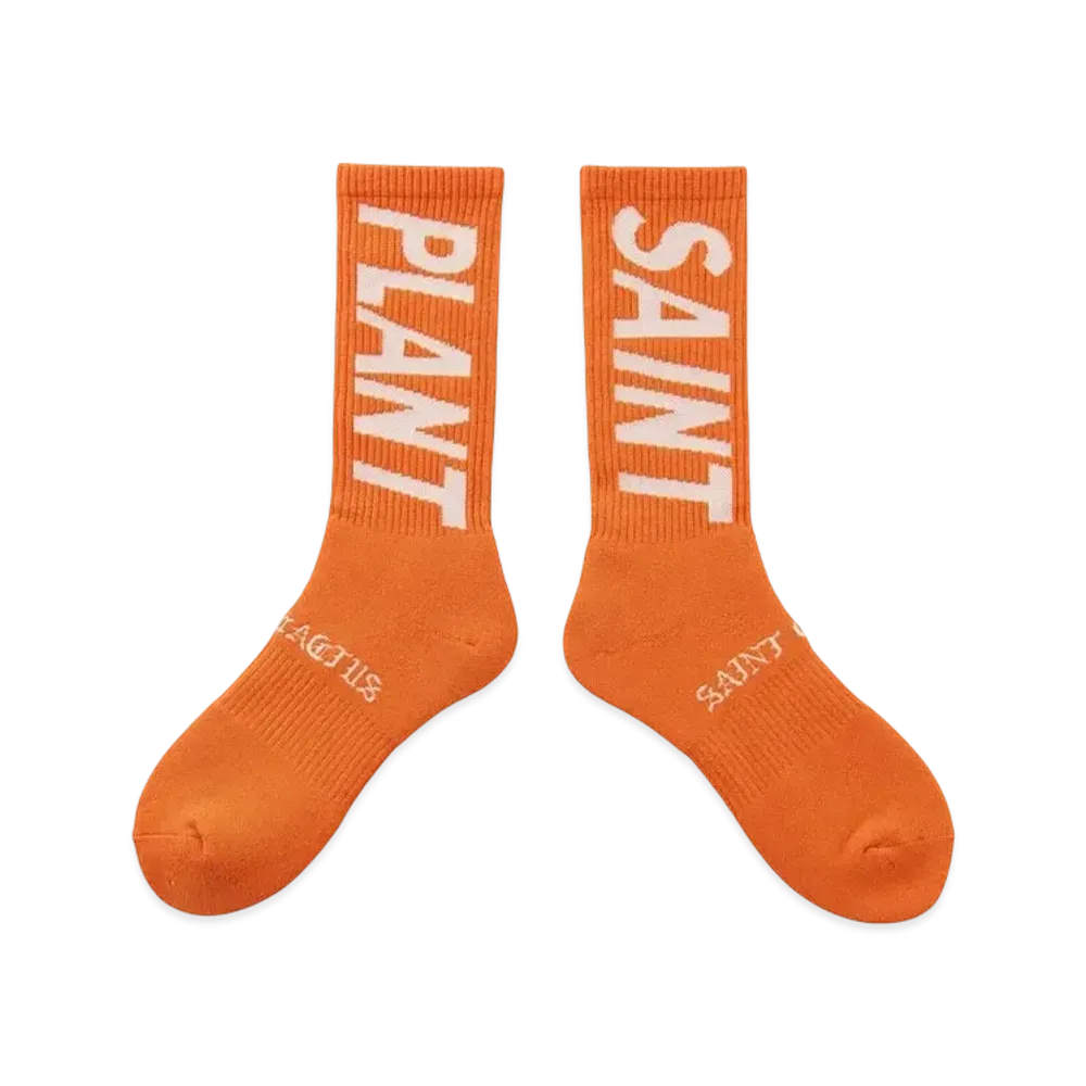 Saint Mxxxxxx x Cactus Plant Flea Market Plant Socks "Orange"