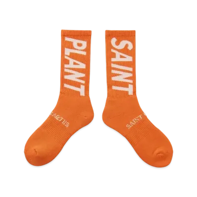 Saint Mxxxxxx x Cactus Plant Flea Market Plant Socks "Orange"