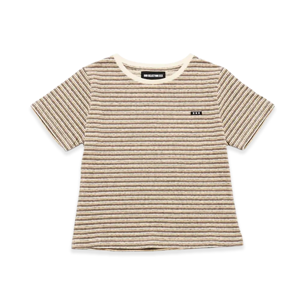 GOD SELECTION XXX Women's Mini Box Logo Multi-Border Tee GXL-S26-CS-07 "Gray"