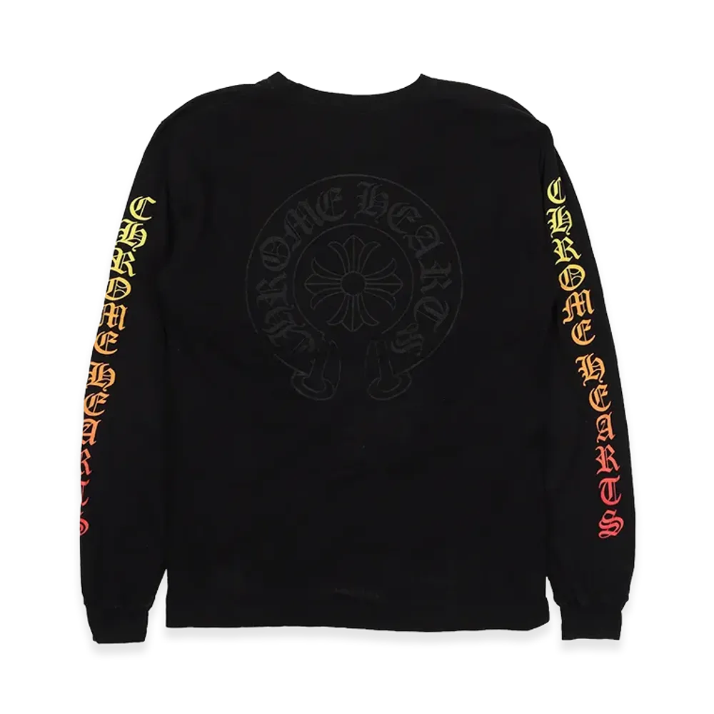 Chrome Hearts Back Horseshoe Gradient Sleeve L/S T-Shirt "Black"