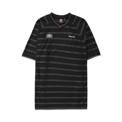 Supreme x Umbro Stripe Soccer Jersey "Black"