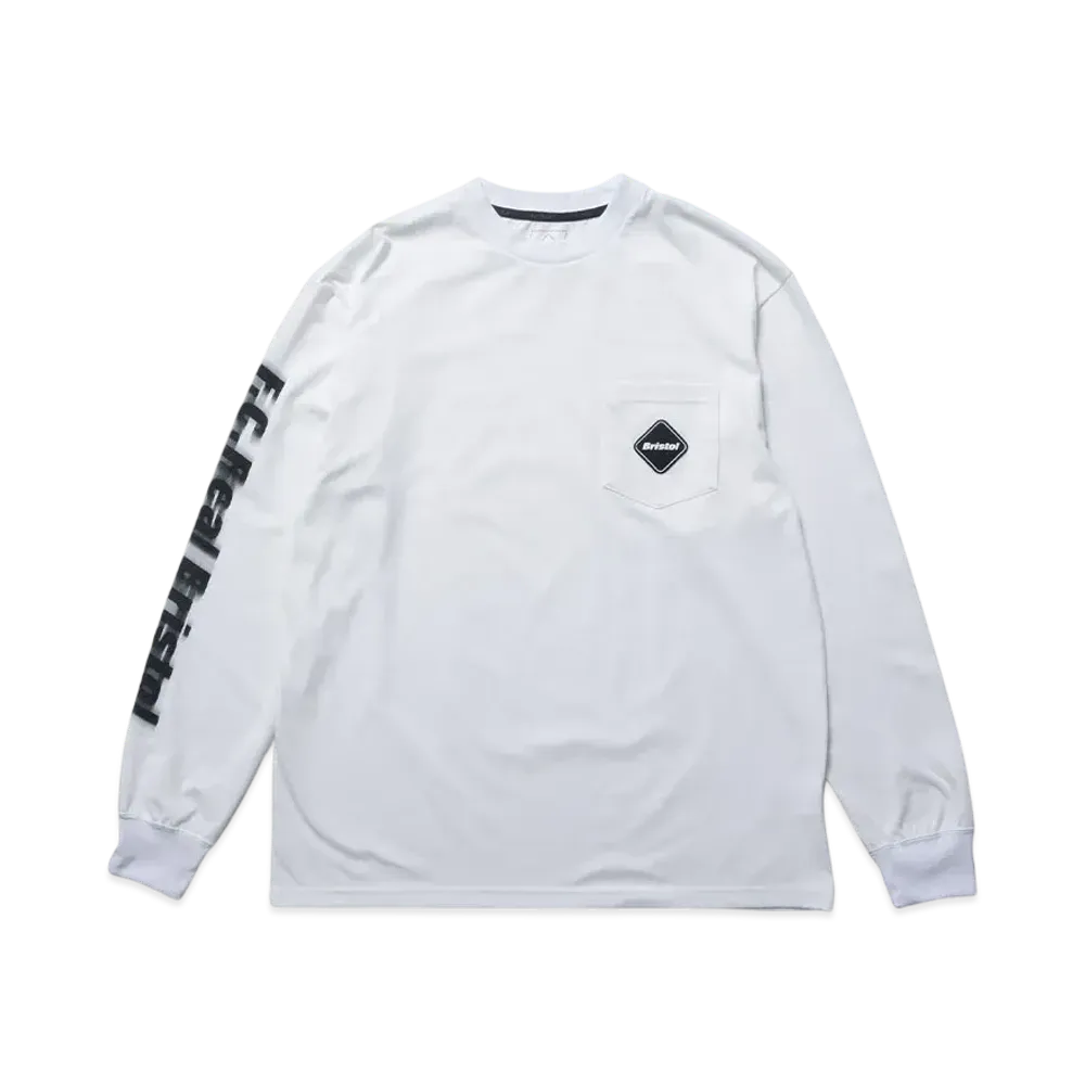 F.C.Real Bristol Blurred Logo L/S Team Pocket Tee "Off White"