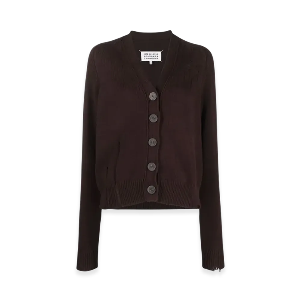 Maison Margiela Women's Decontracte Cardigan "Dark Brown"