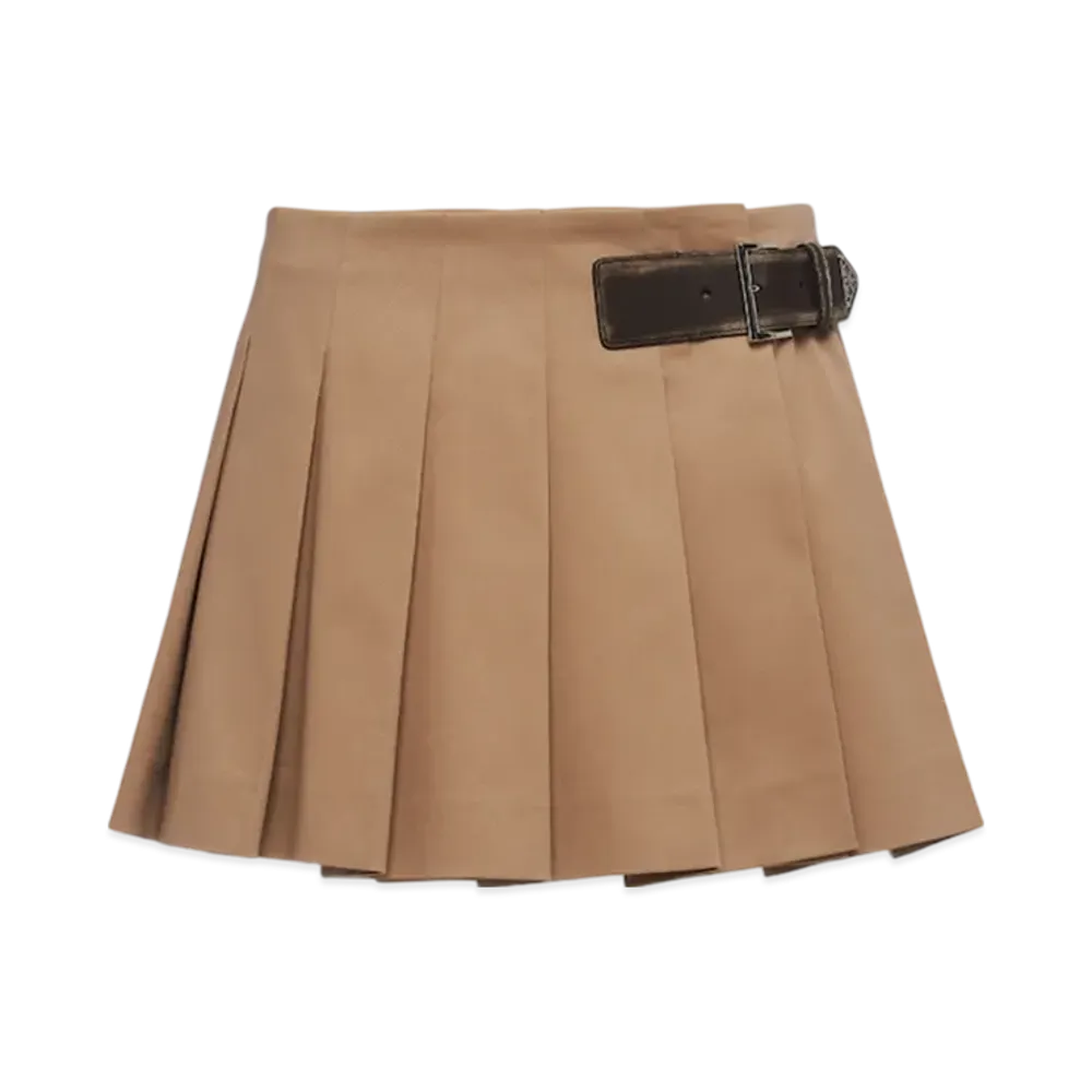 PRADA Women's Gabardine Miniskirt "Khaki"