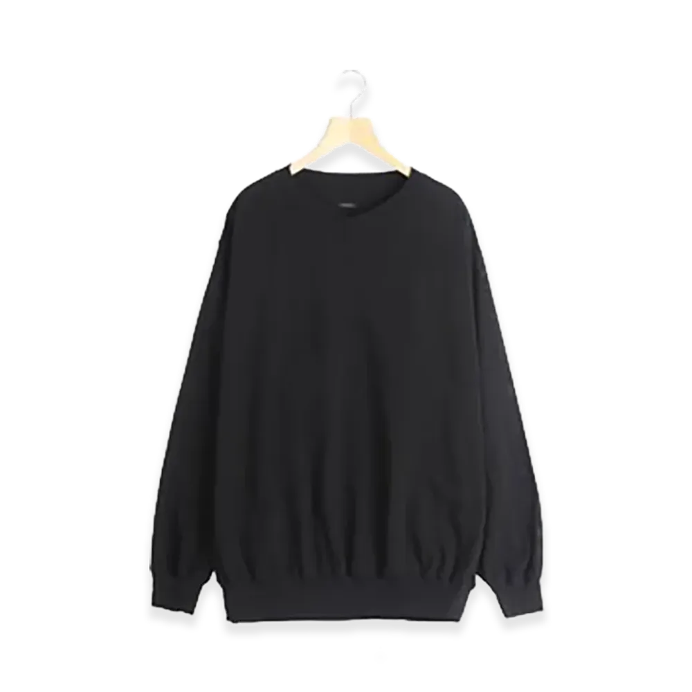 COMOLI Oxford Pullover "Black"