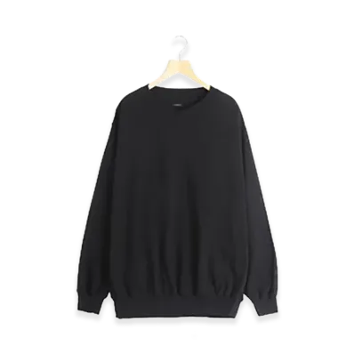 COMOLI Oxford Pullover "Black"