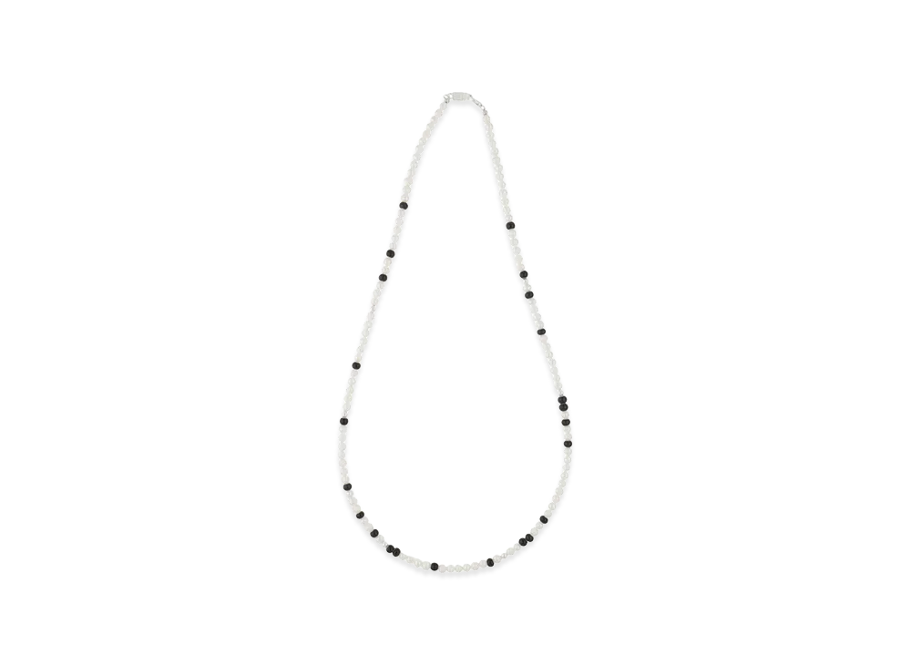 WIND AND SEA IVX Japan WDS Pearl & White Hearts Necklace "Black"