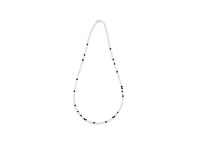 WIND AND SEA IVX Japan WDS Pearl & White Hearts Necklace "Black"