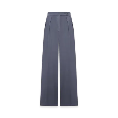 DRIES VAN NOTEN Women's Trousers with Pleats and Side Buttoning "Purple"