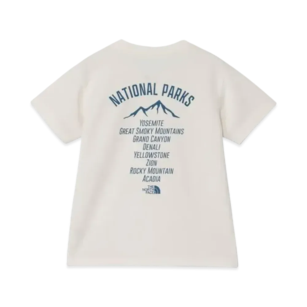 The North Face Kids Toddler Short Sleeve TNF Bug Free Graphic Tee "White Dunes"