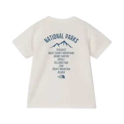 The North Face Kids Toddler Short Sleeve TNF Bug Free Graphic Tee "White Dunes"