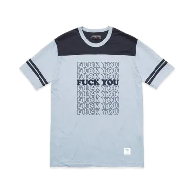 Supreme x HYSTERIC GLAMOUR Fuck You Football Tee "Light Blue"