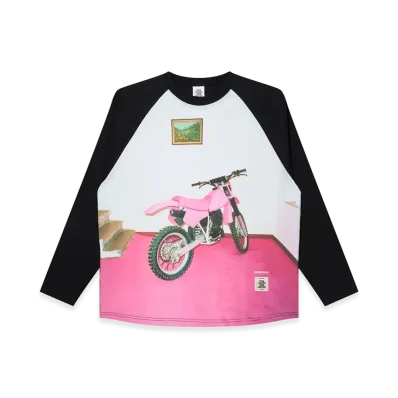 BlackEyePatch CES XC Bike Raglan L/S Tee "White/Black"