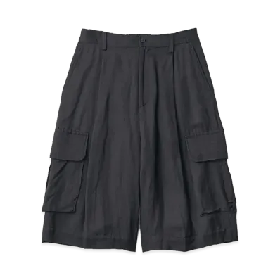ssstein VIS/LI Bright Twill Cargo Short Trousers "Black"