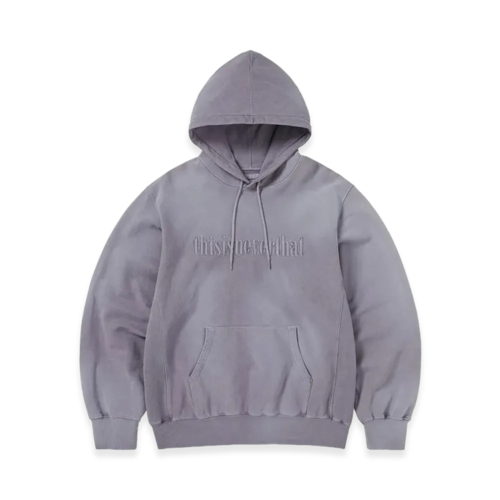 thisisneverthat Overdyed Embroidery Hoodie "Faded Purple"