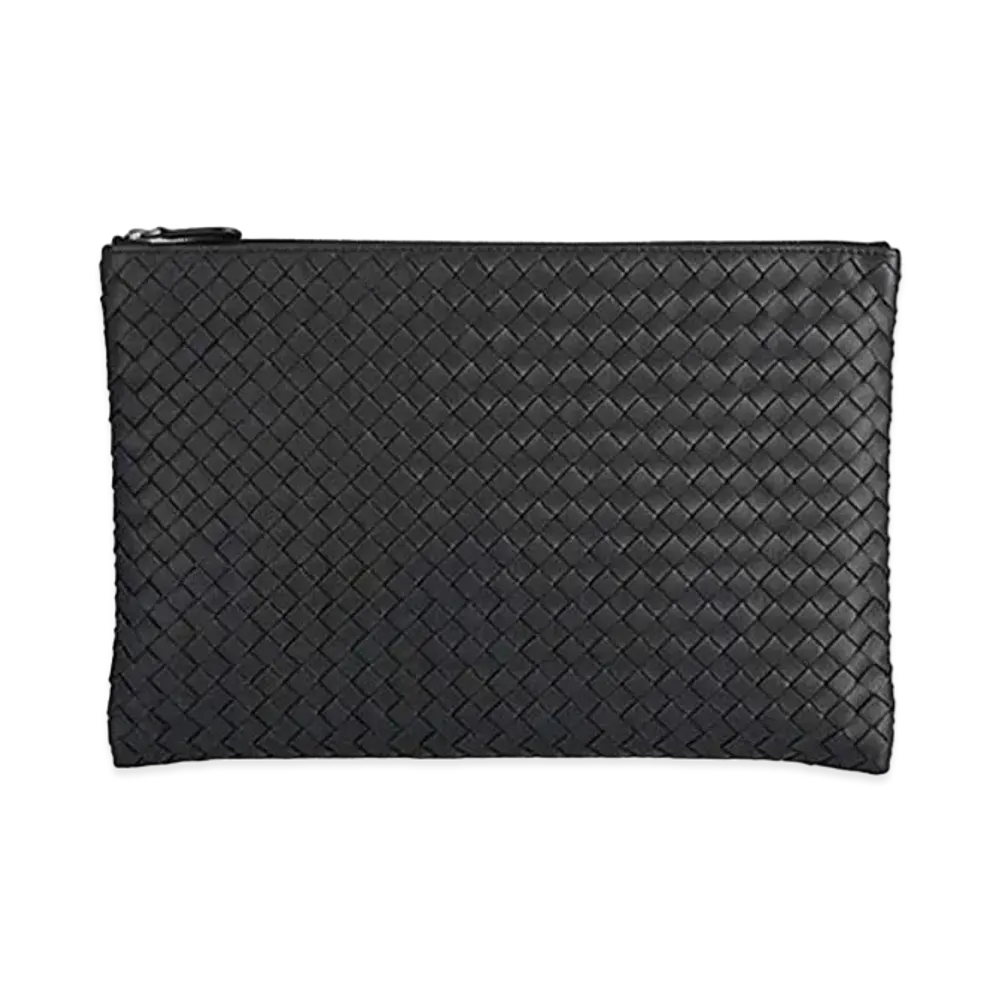 Bottega Veneta Intrecciato Clutch Bag "Black"