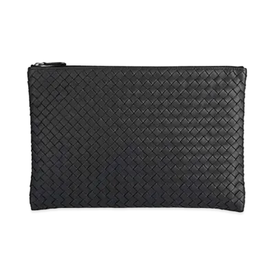 Bottega Veneta Intrecciato Clutch Bag "Black"