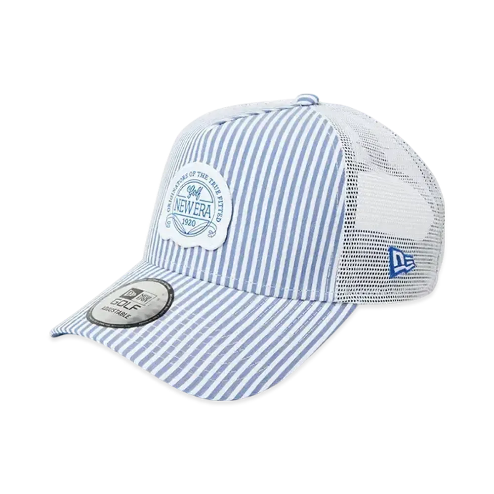 NEW ERA Golf 9Forty A-Frame Tracker Seersucker "Blue Stripe"