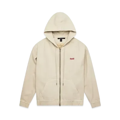 KSUBI Zipped Denim Hoodie Jacket "Ivory"