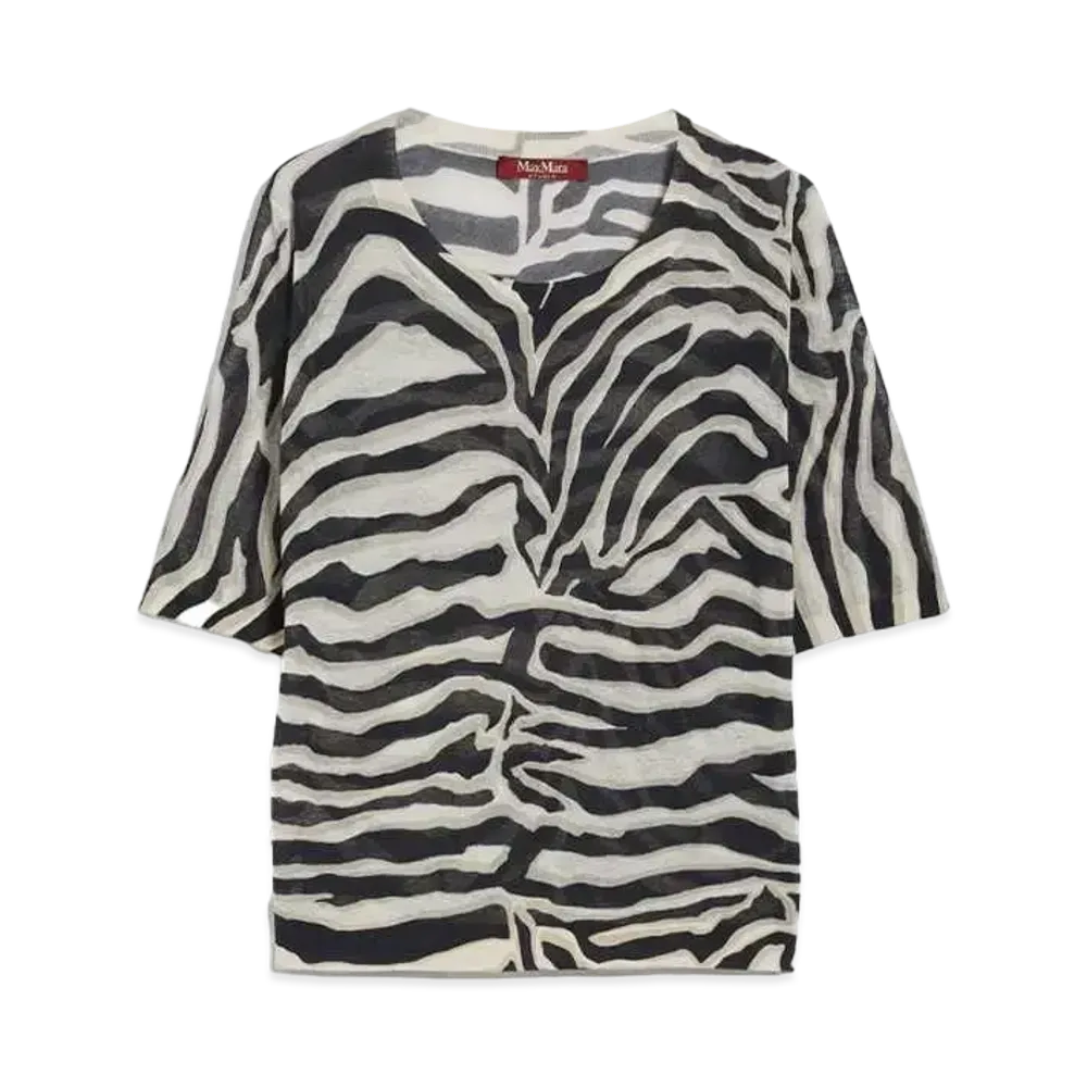 Max Mara Tina Cotton Organza Knit "Ivory"