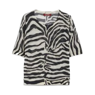 Max Mara Tina Cotton Organza Knit "Ivory"