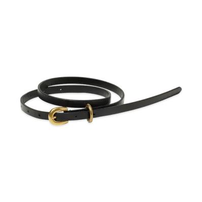 AURALEE Leather Narrow Belt "Black"