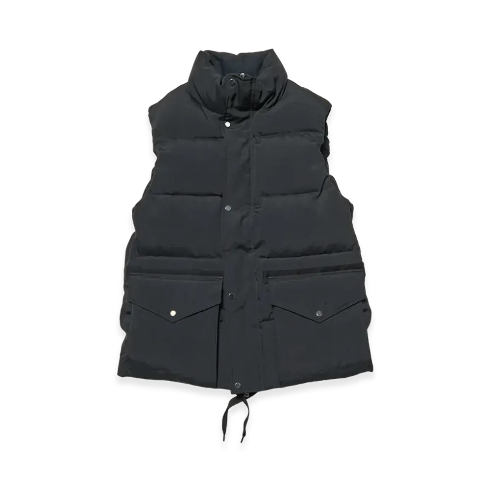 SOPHNET. Hollow Tussah Down Vest "Black"
