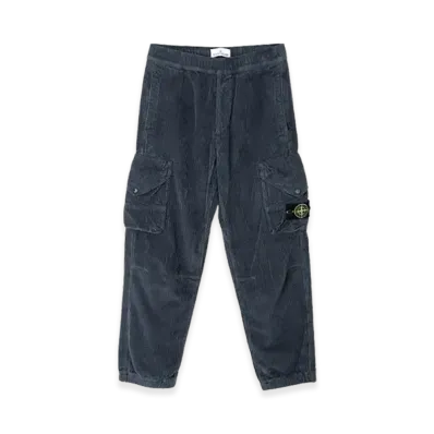 Stone Island 32611 Corduroy 400 TC Cargo Pants Loose Fit "Grey"