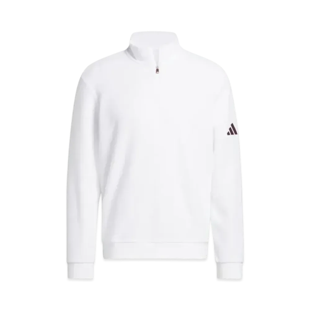 adidas Half-Zip Pile Long Sleeve Jacket "White"