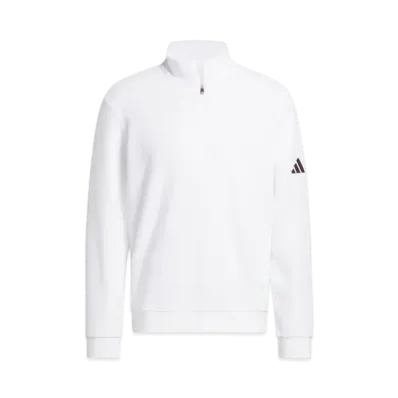 adidas Half-Zip Pile Long Sleeve Jacket "White"