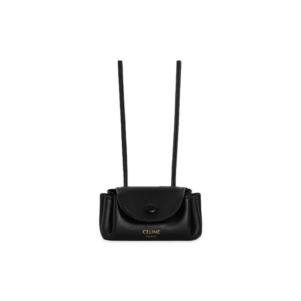CELINE Charm with Flap in Smooth Lambskin  "Black"