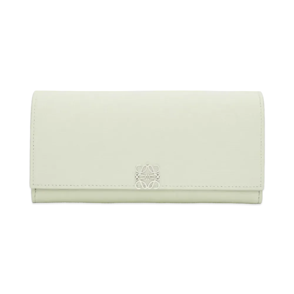 LOEWE Anagram Continental Wallet Pebble Grain Calf "Spring Jade"