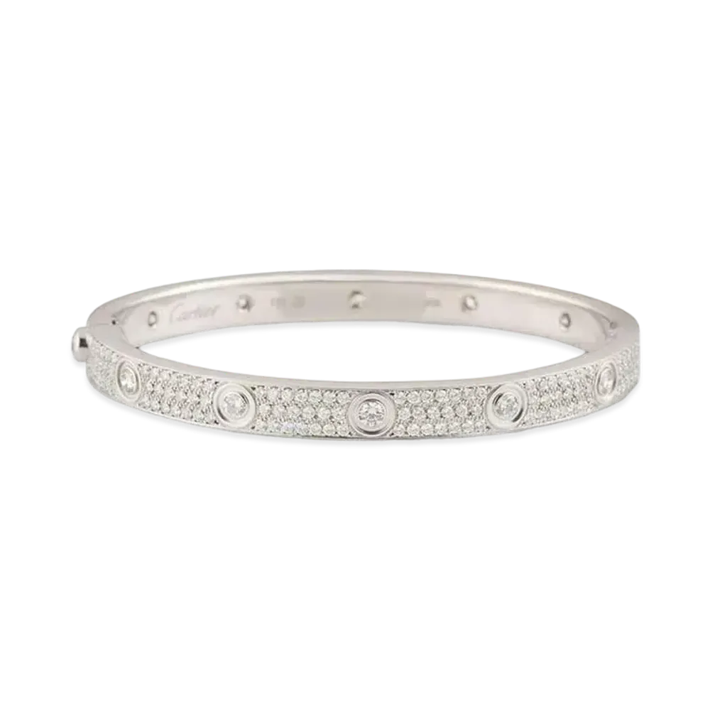 Cartier Love Bracelet, Diamond-Pave "White Gold/Diamond"