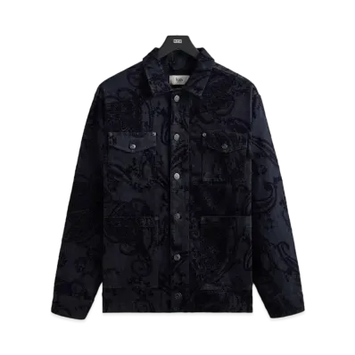 Kith Flocked Denim Willoughby Chore Jacket "Dark Indigo"