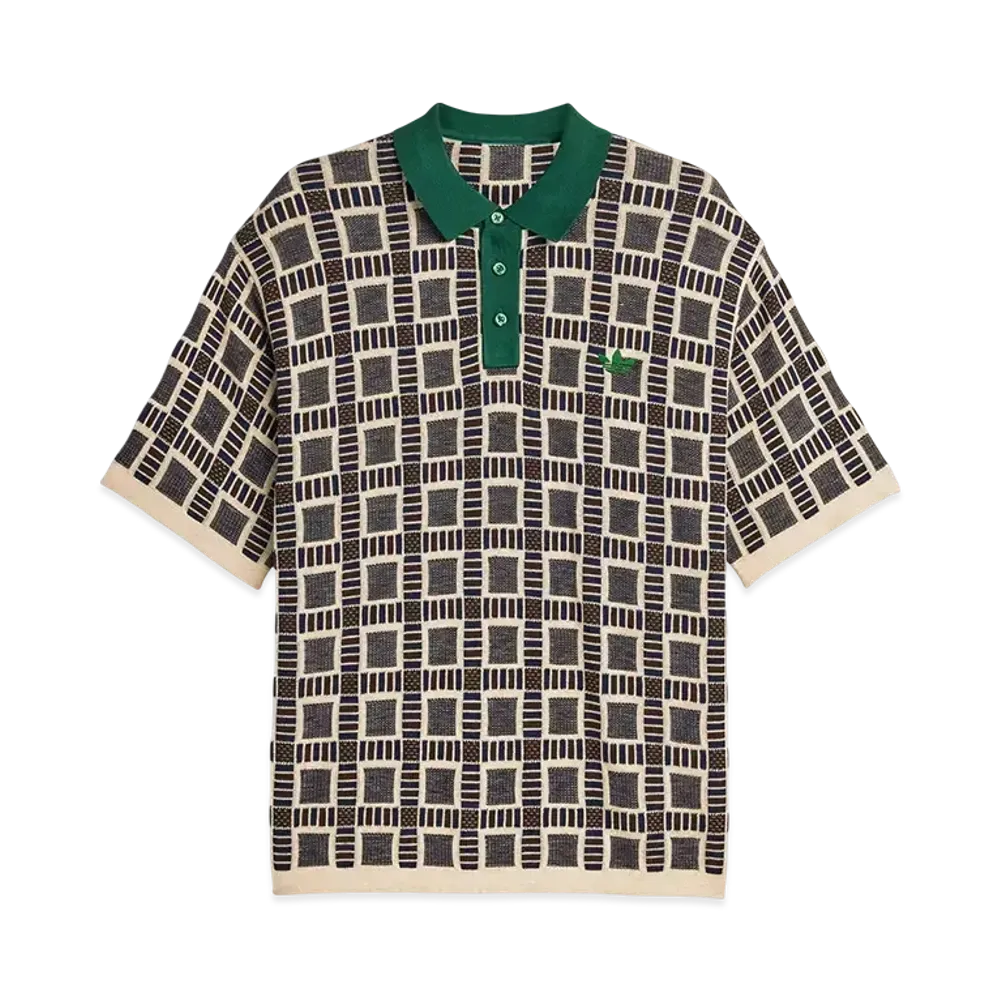 adidas x Brain Dead Knit Polo Shirt "Dust Sand"