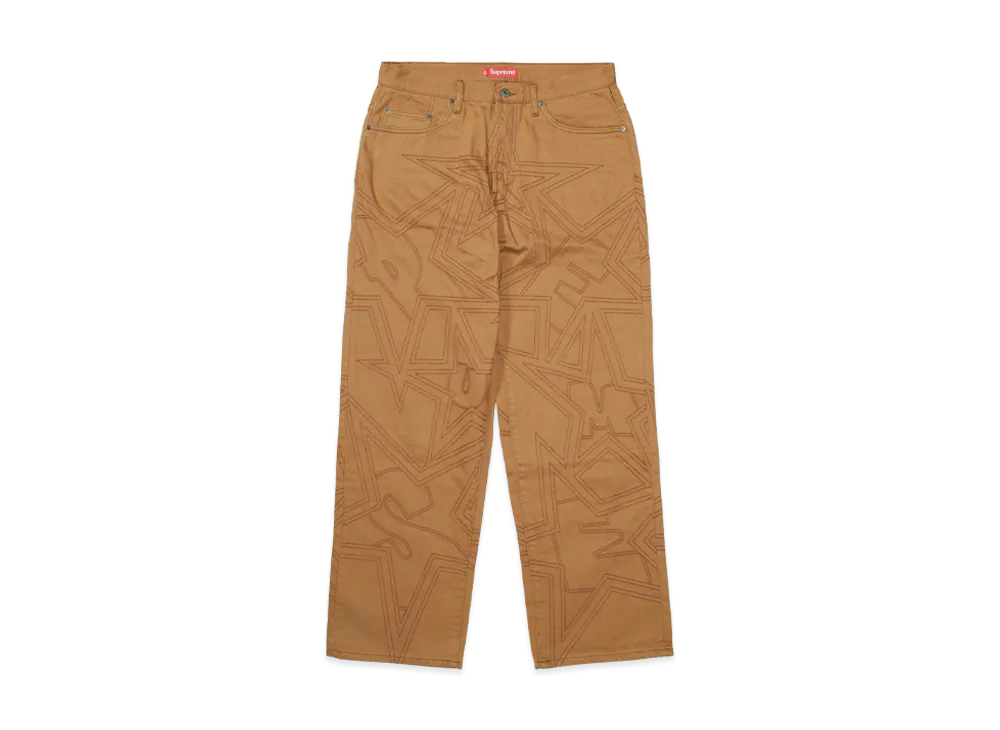 Supreme Stars Topstitch Baggy Jean "Brown"