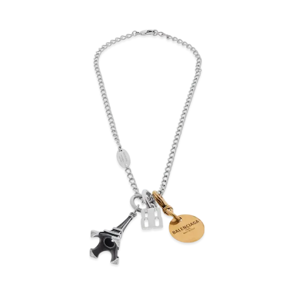 BALENCIAGA Carousel Eiffel Collector Necklace "Silver"