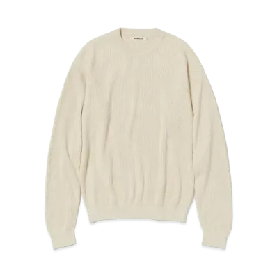 AURALEE Super Hard Twist Rib Knit P/O "Ivory"