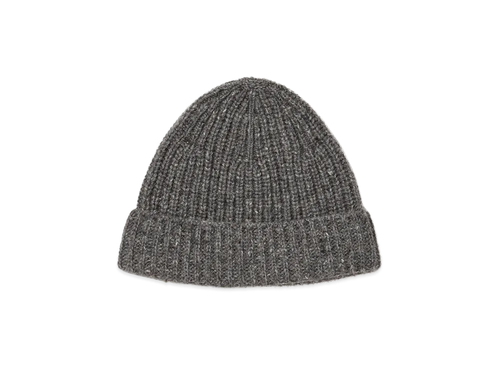 AURALEE Cashmere Nep Knit Cap "Mix Gray"