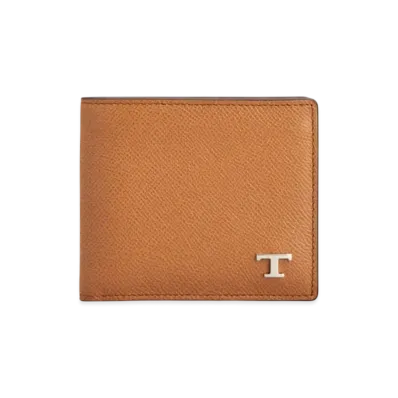 TOD'S Wallet in Leather "Brown/Orange"