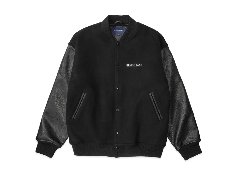 DESCENDANT Fluke Up Varsity Jacket "Black"